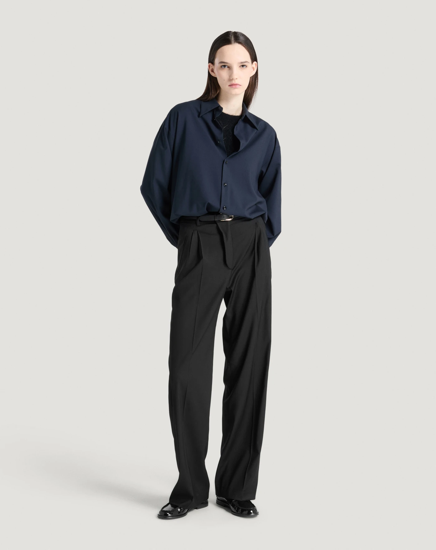 Pt Torino Pantaloni Vivian in twill di lana fluida Vendite Flash