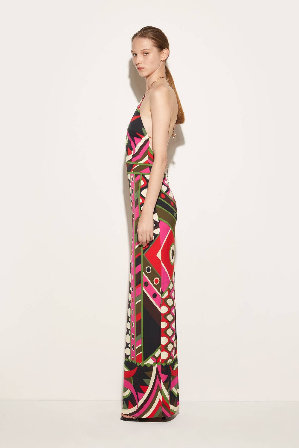 Pucci Abito con stampa Vivara e scollo all'americana I Più Venduti