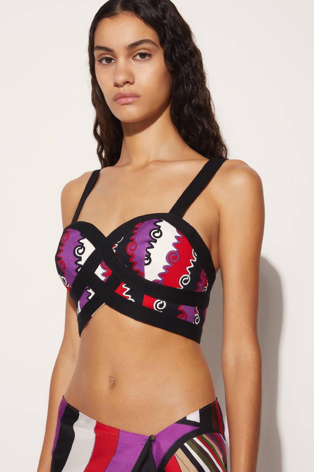 Pucci Top bustier con stampa Chiave Moda