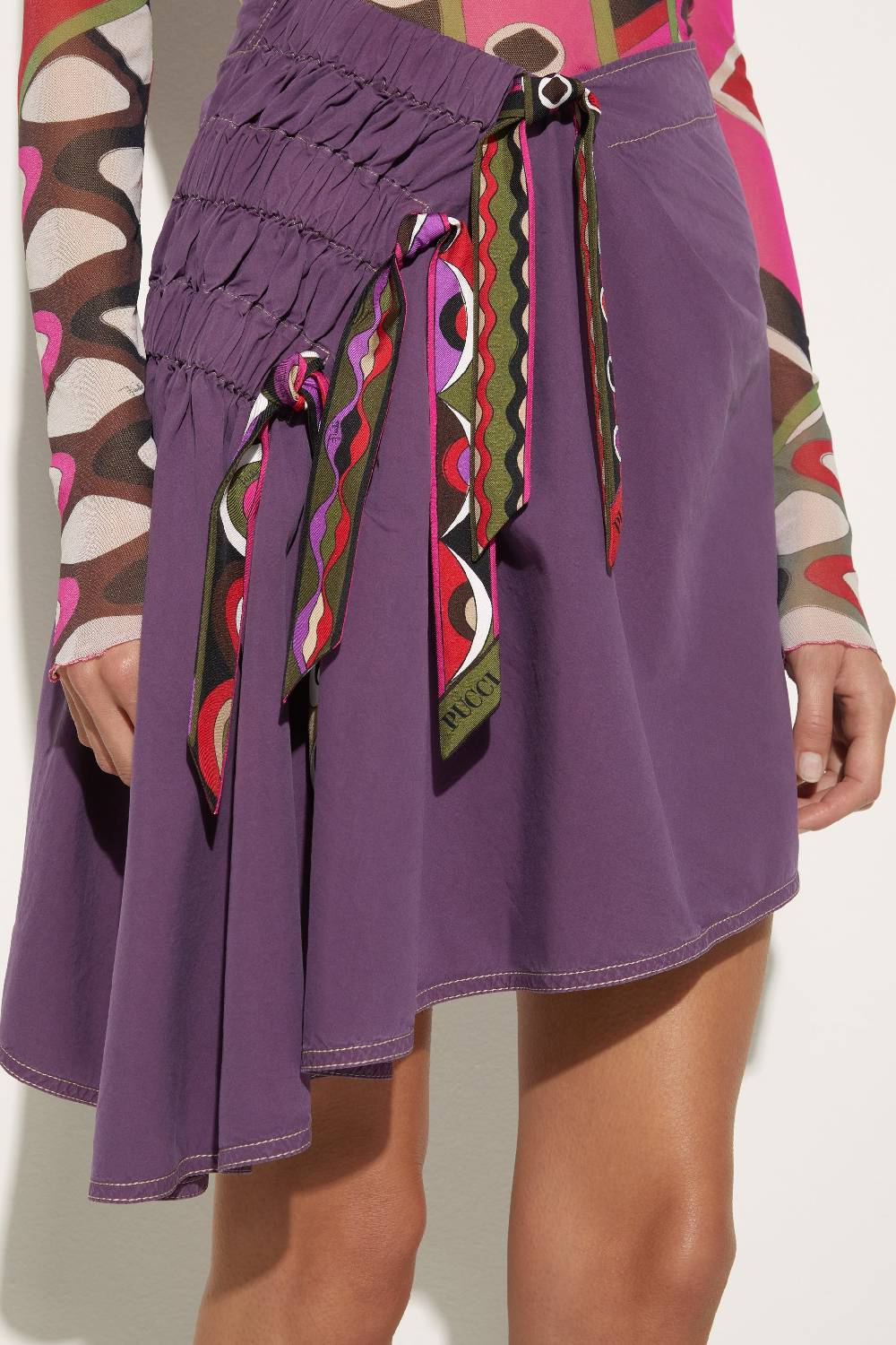 Pucci Minigonna con arricciature e finiture Vivara 2025