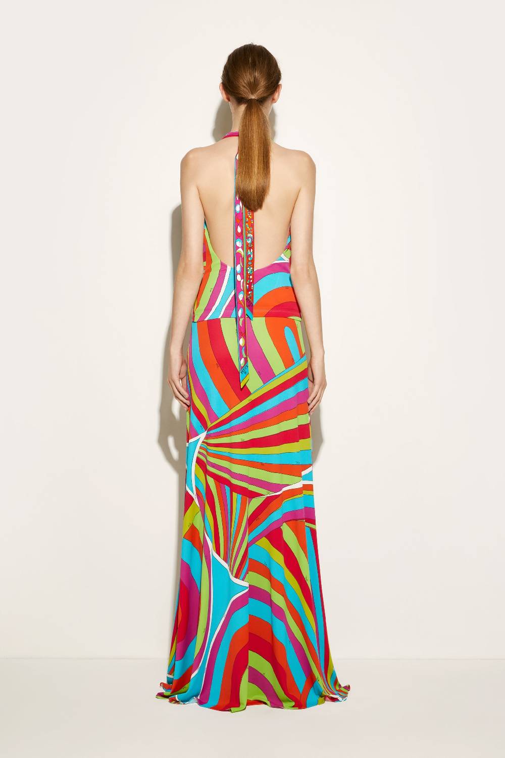 Pucci Top con scollo all'americana e stampa Iride Saldi