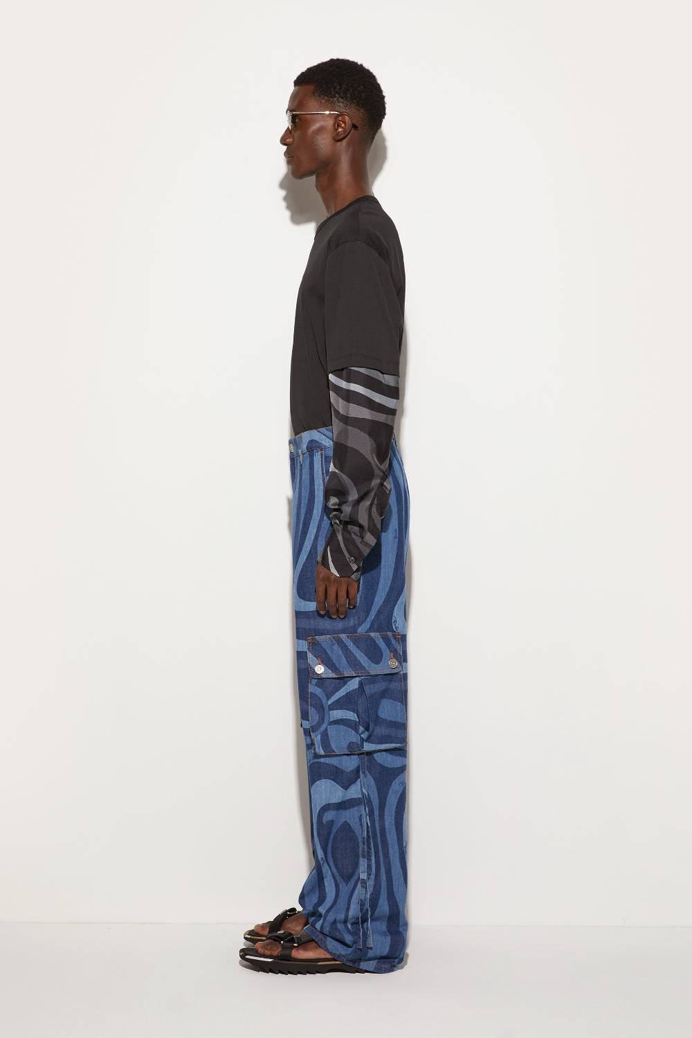 Pucci Jeans cargo con stampa Marmo Spedizione Gratuita