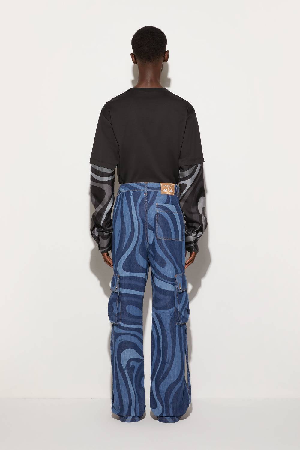 Pucci Jeans cargo con stampa Marmo Spedizione Gratuita