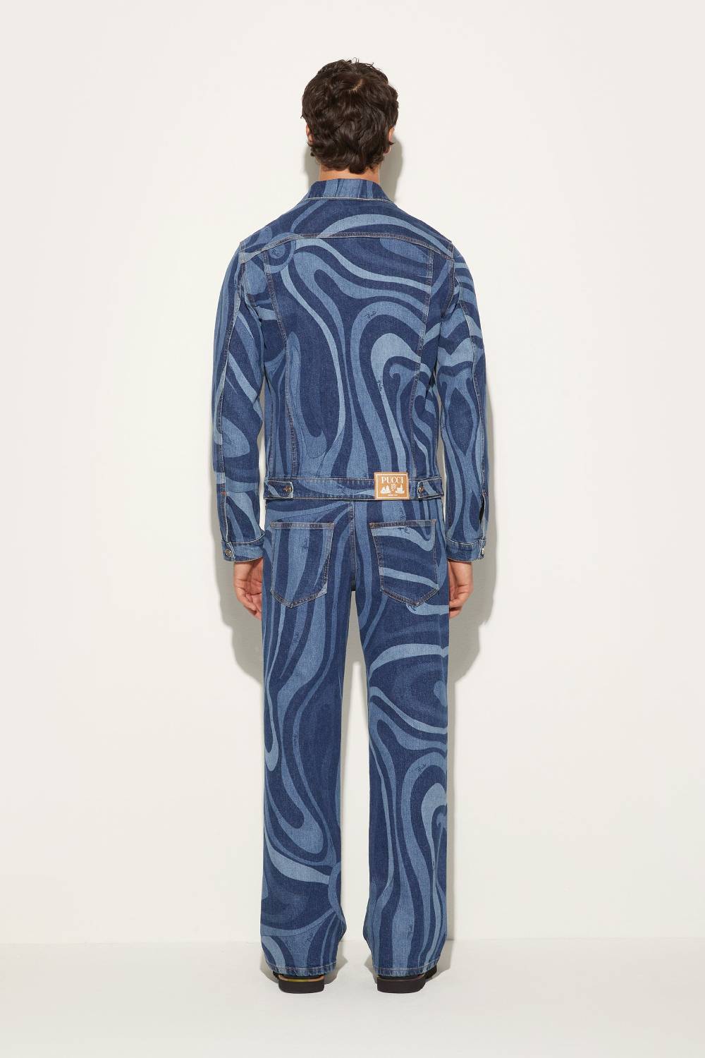 Pucci Giacca in denim con stampa Marmo Hotsell