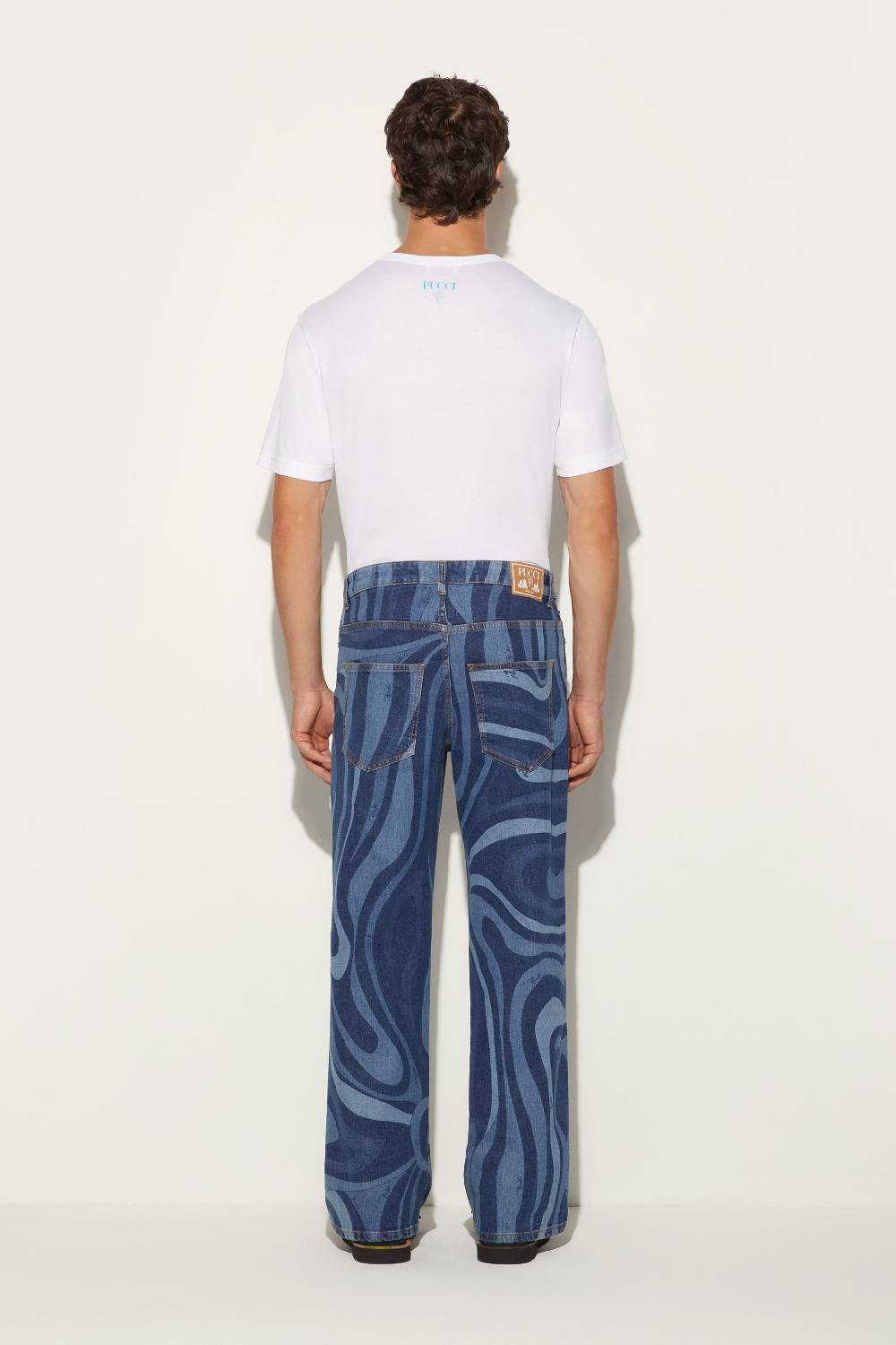 Pucci Jeans a gamba dritta con stampa Marmo Soddisfazione Garantita
