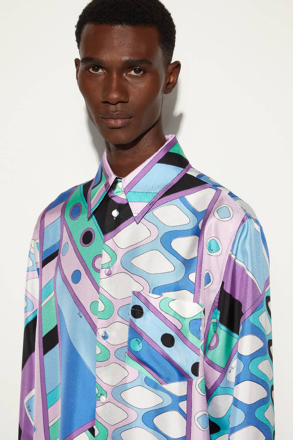Pucci Camicia in seta con stampa Vivara Qualità Garantita