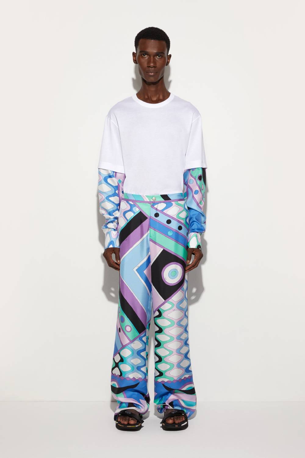 Pucci Pantaloni in seta con stampa Vivara Negozi Online