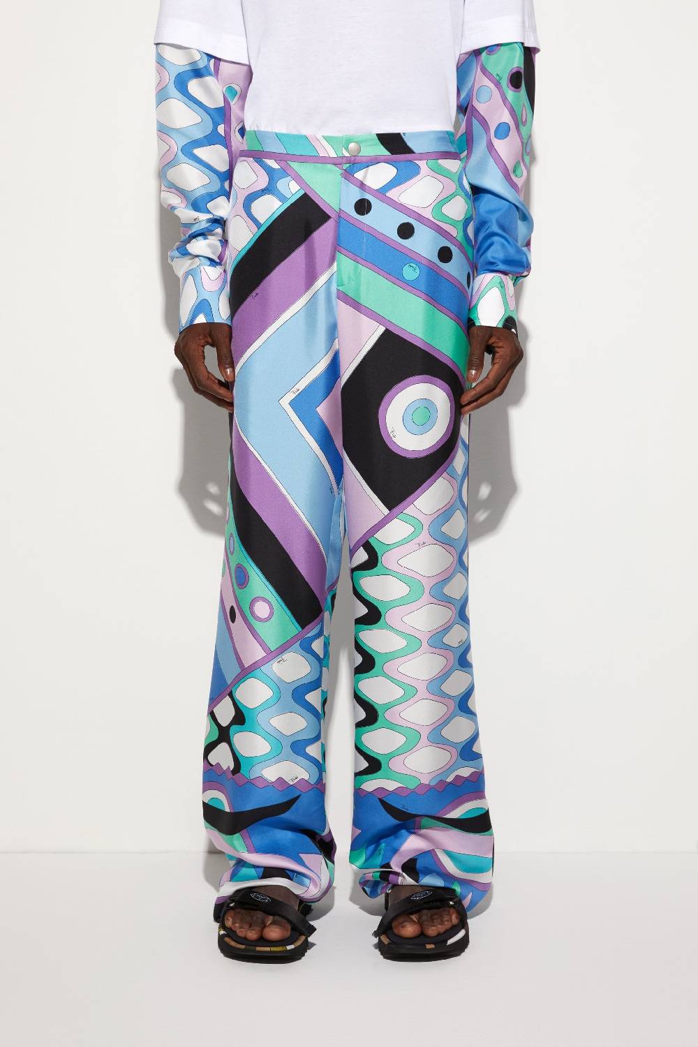Pucci Pantaloni in seta con stampa Vivara Negozi Online