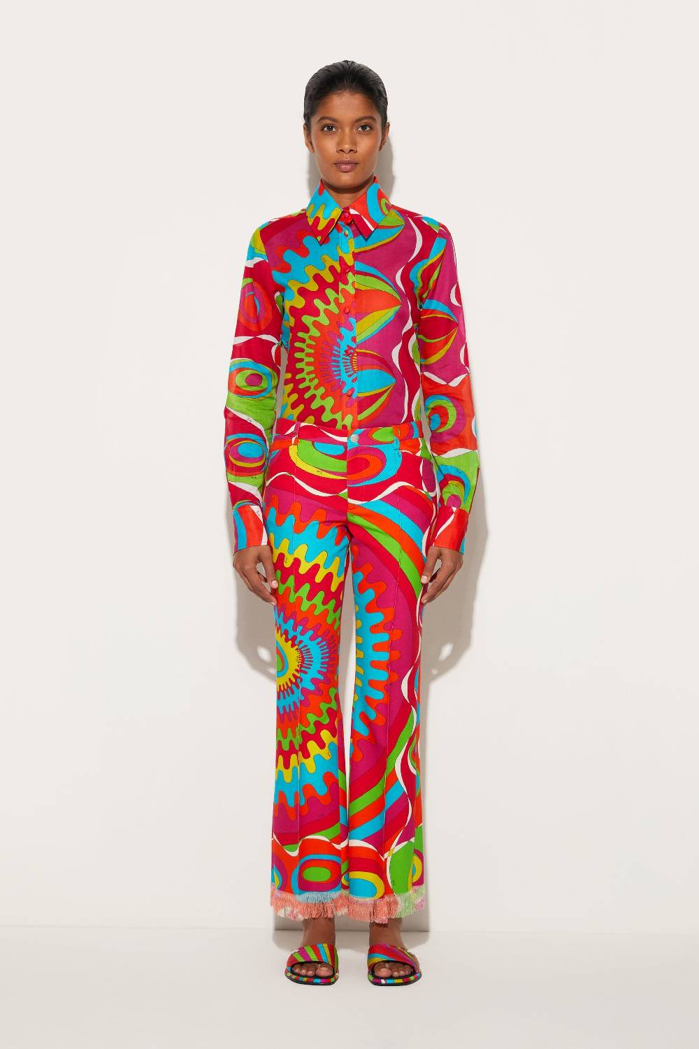 Pucci Pantaloni con stampa Bersaglio In Linea