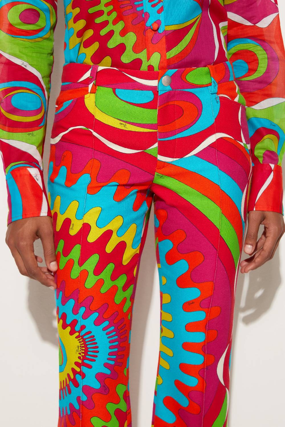 Pucci Pantaloni con stampa Bersaglio In Linea