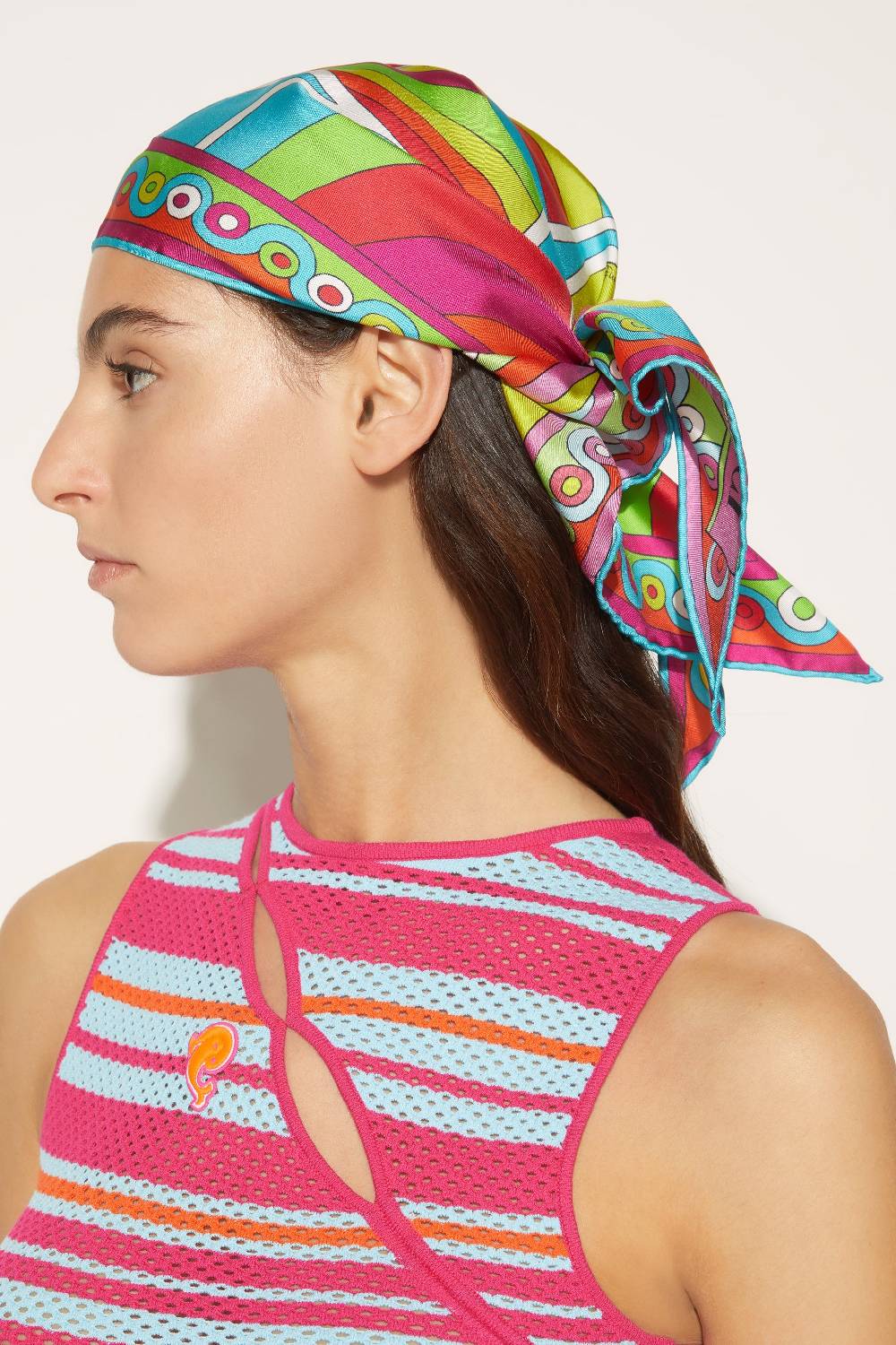 Pucci Foulard in seta con stampa Iride Promozione