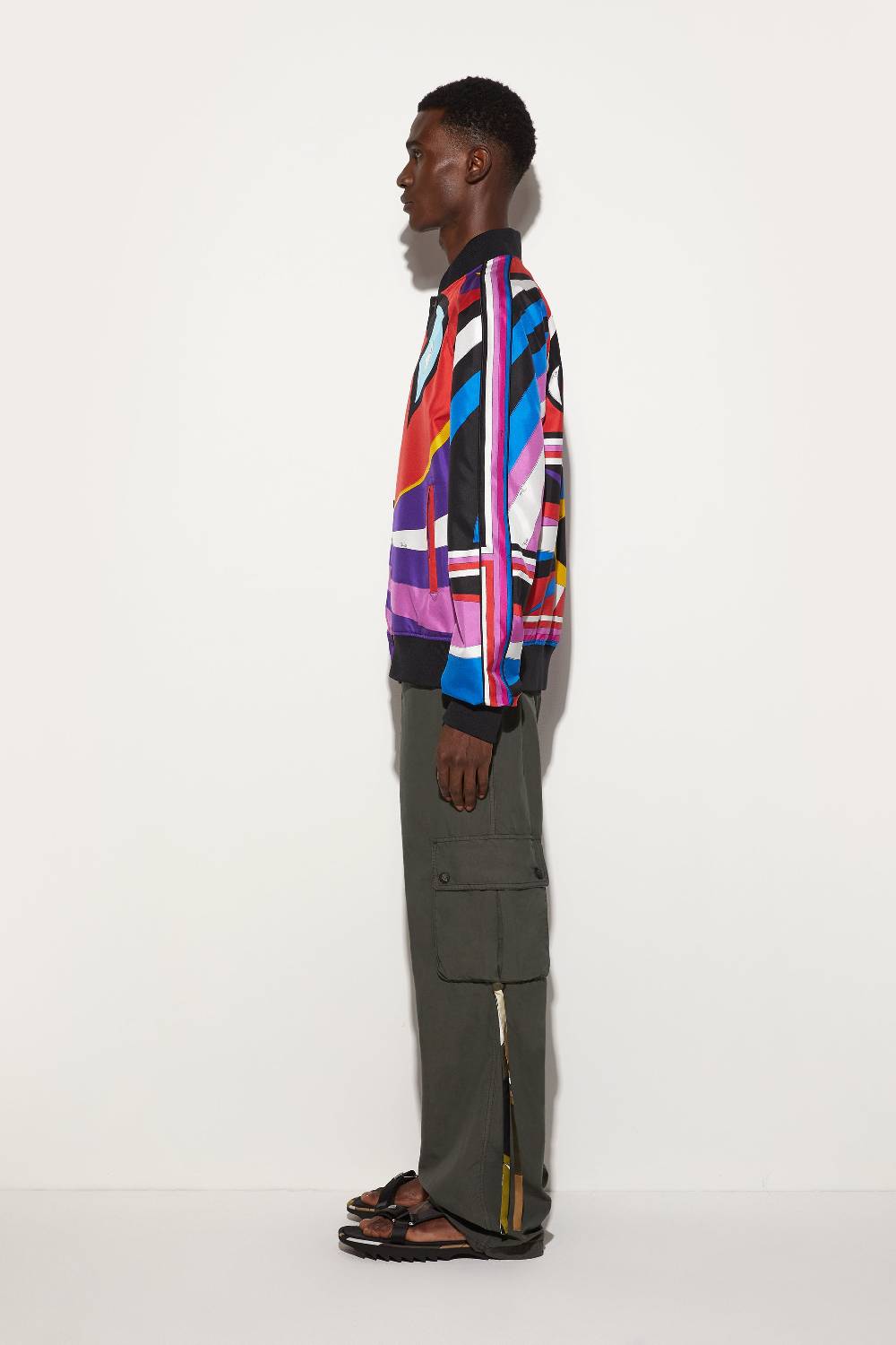 Pucci Bomber in seta con stampa Cigni Enormi risparmi