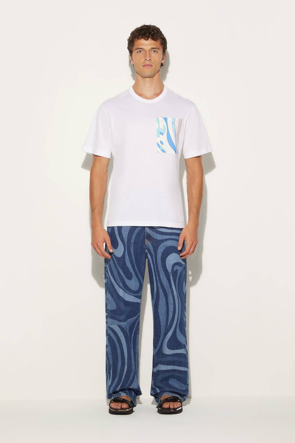 Pucci T-shirt con inserto Marmo Acquista Ora