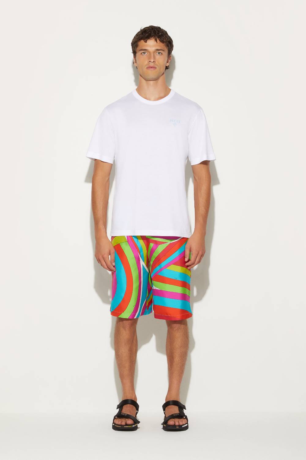 Pucci Shorts in seta con stampa Iride Promozione Limitata