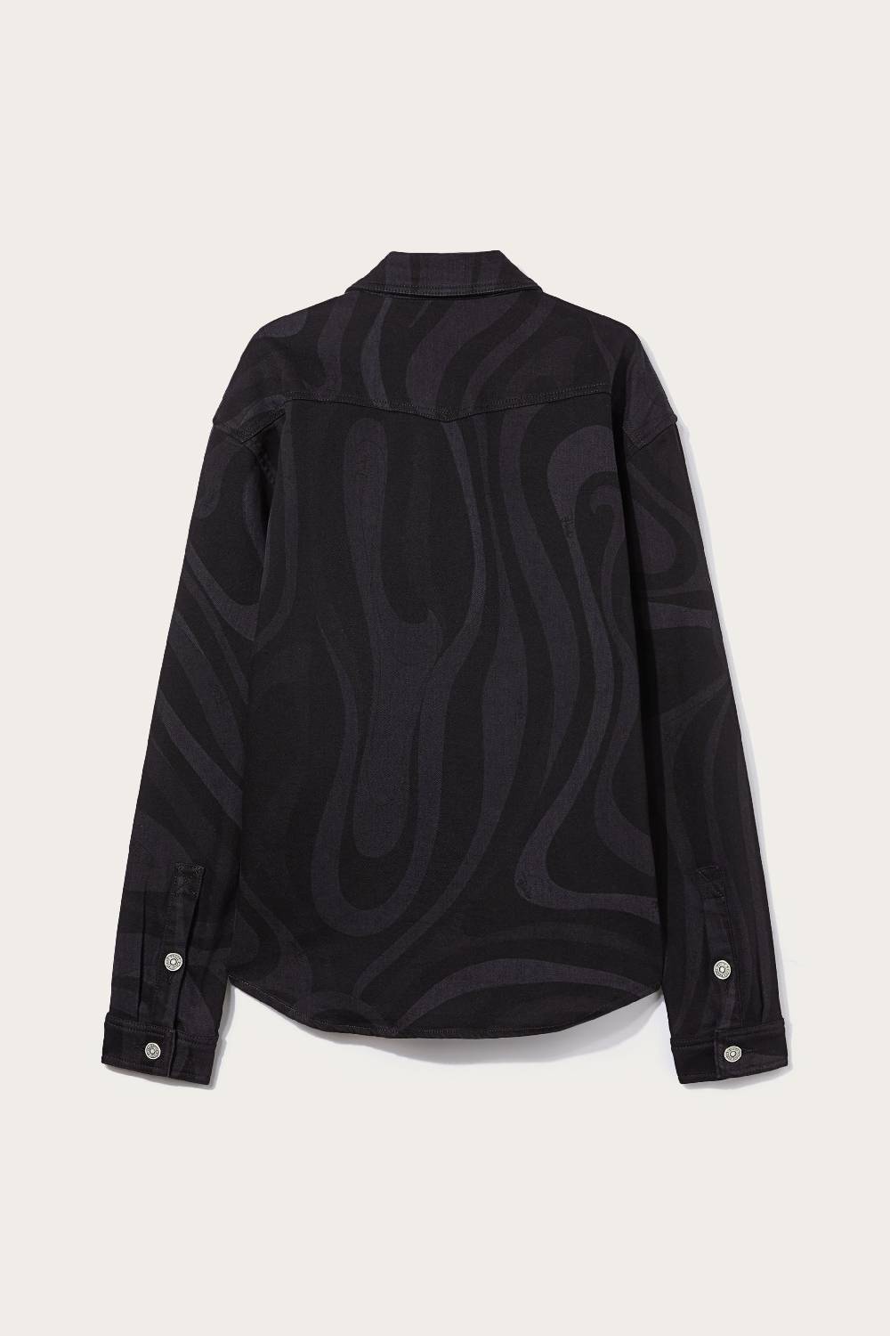 Pucci Camicia in denim con stampa Marmo Presa