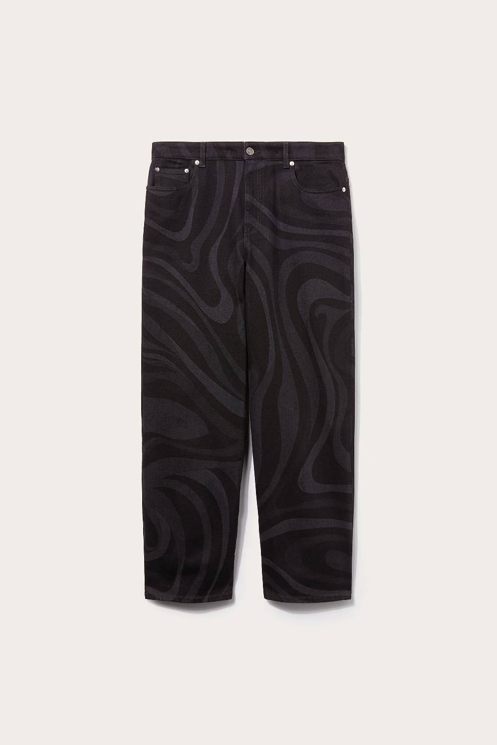 Pucci Jeans a gamba dritta con stampa Marmo Qualità