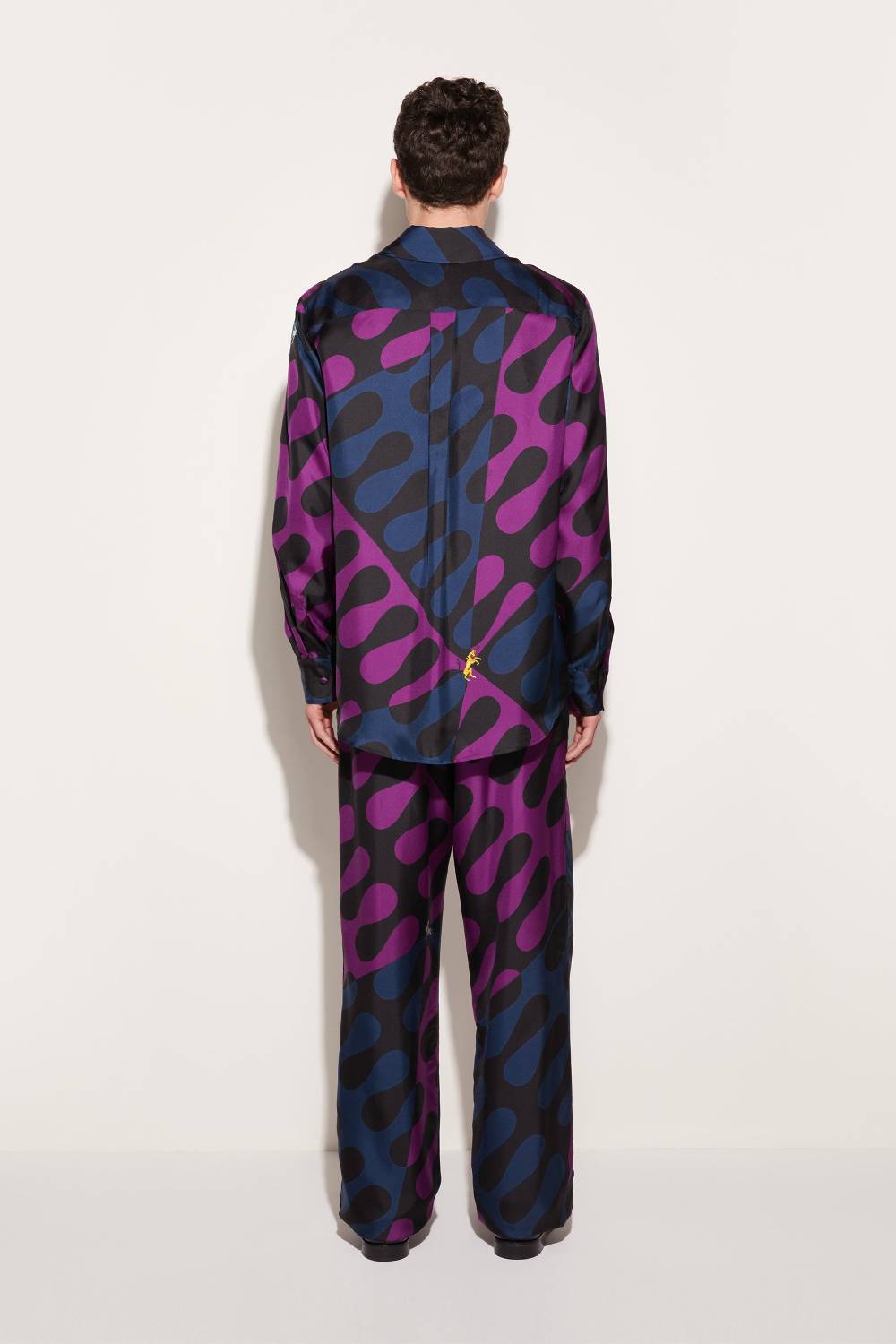 Pucci Camicia in seta con stampa Leocorno Pezzi Unici