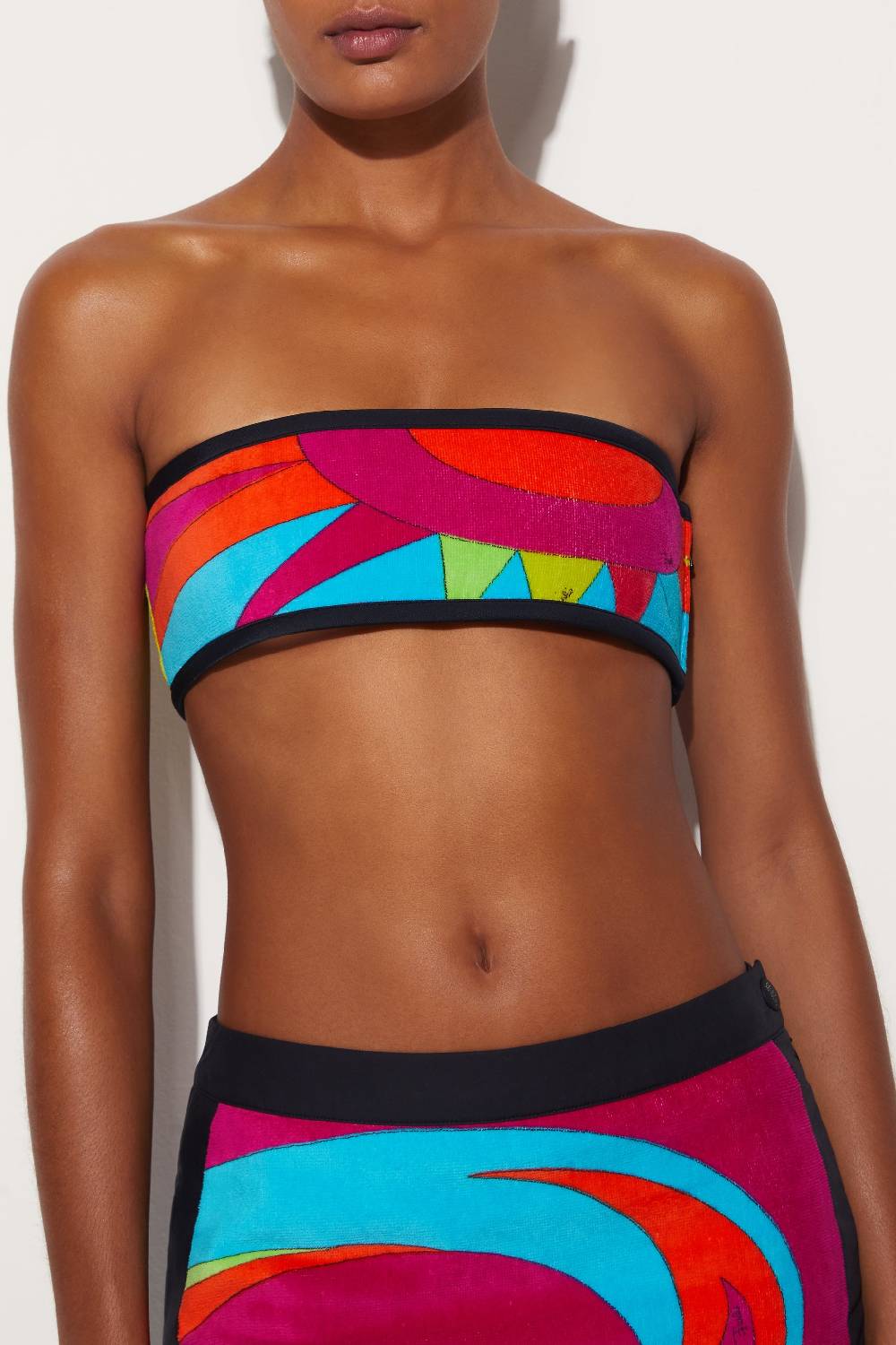 Pucci Top a fascia con stampa Cigni Italy