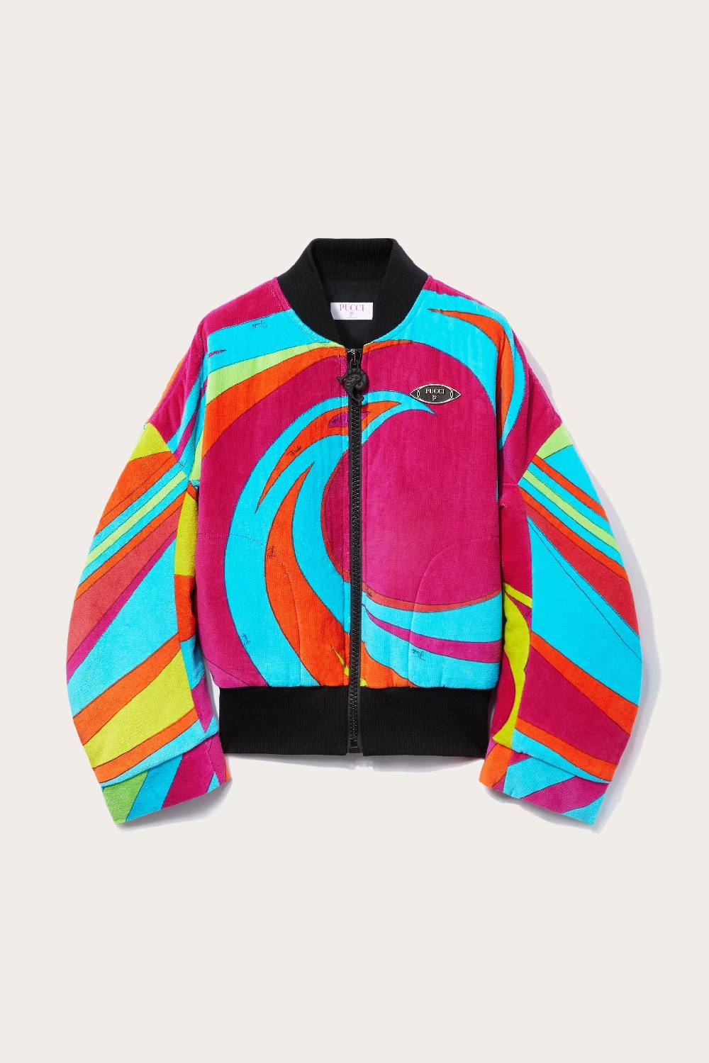 Pucci Bomber in spugna con stampa Cigni 2025