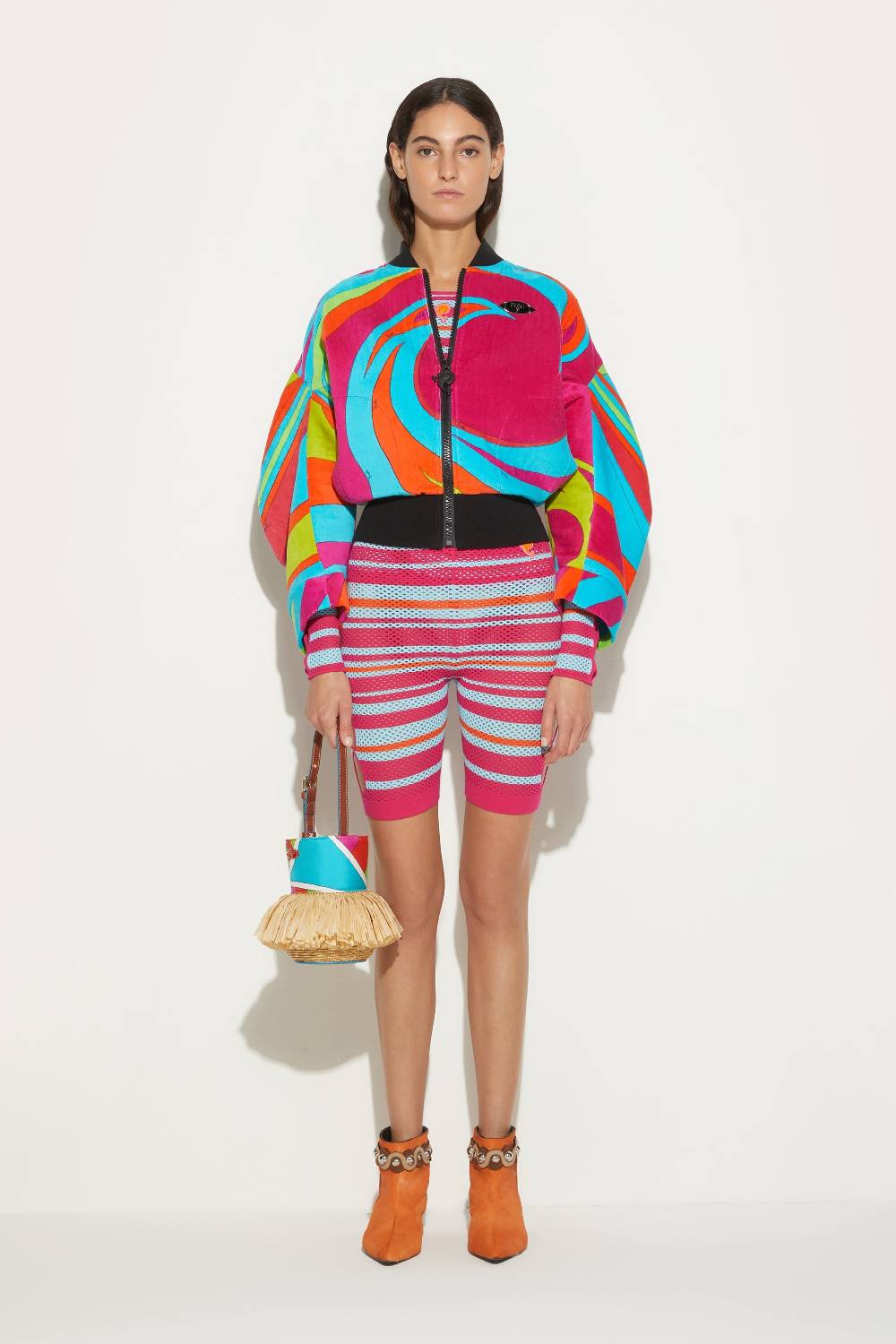 Pucci Bomber in spugna con stampa Cigni 2025