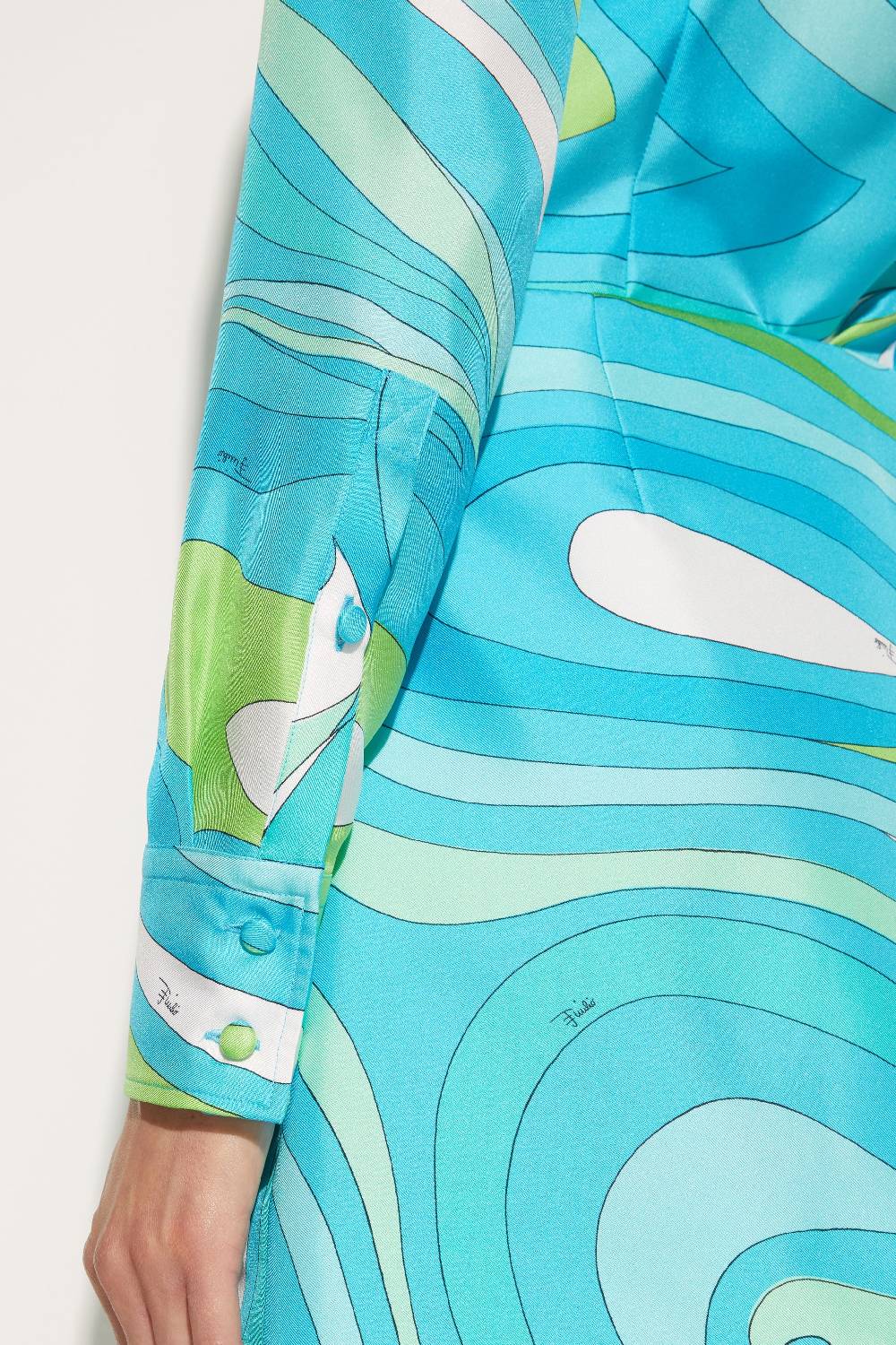 Pucci Camicia in seta con stampa Marmo In Vendita