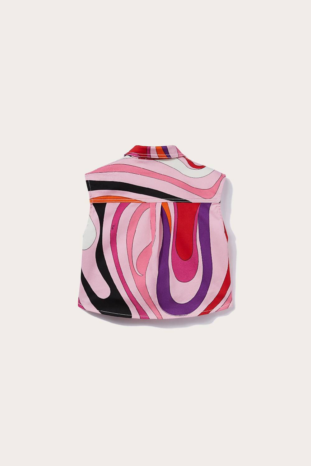 Pucci Camicia smanicata con stampa Marmo Vendita Calda
