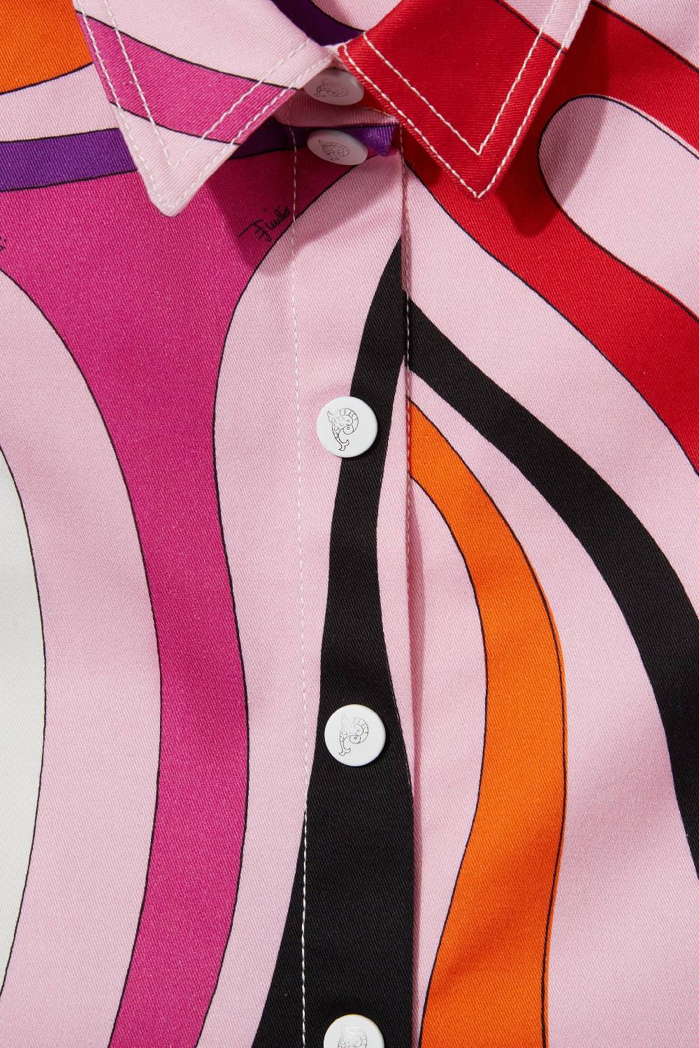 Pucci Camicia smanicata con stampa Marmo Vendita Calda