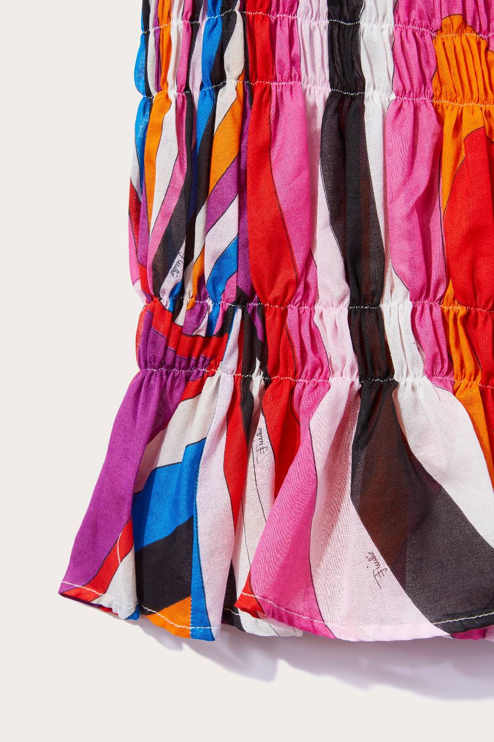 Pucci Abito a punto smock con stampa Iride 2025