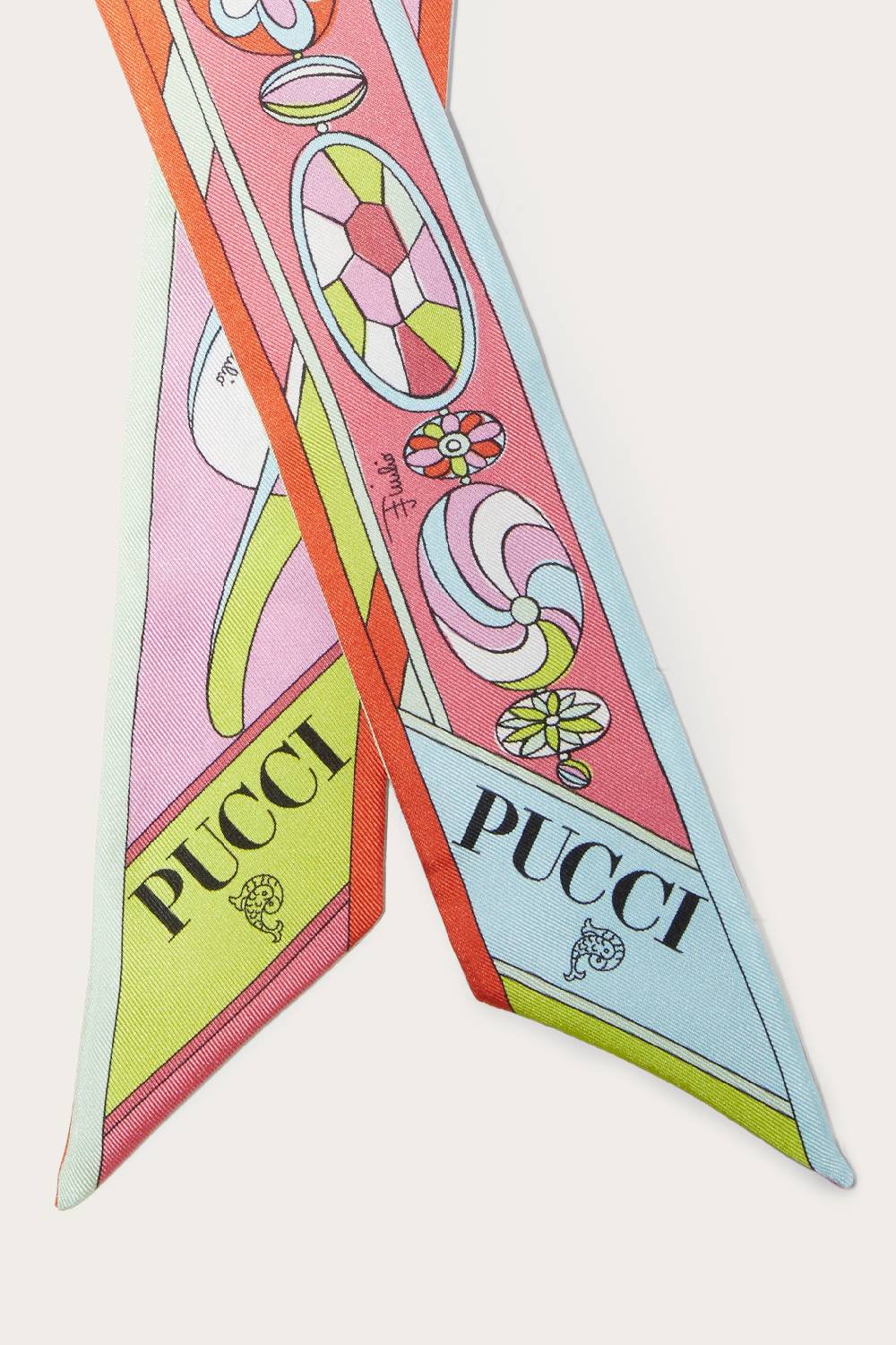 Pucci Foulard in seta con stampa Pesci Vendita Economica