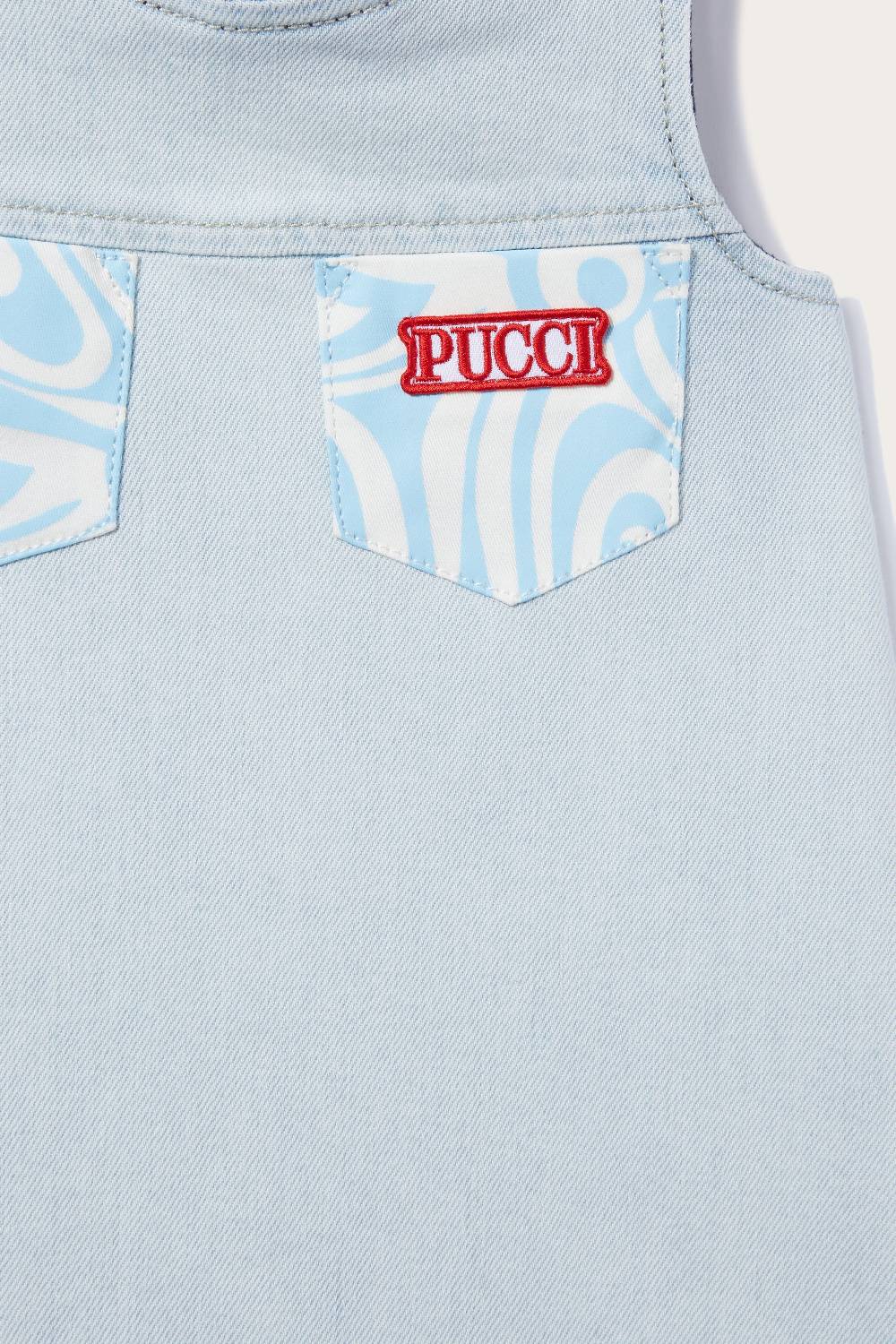 Pucci Abito in denim con inserti Marmo Nuovo