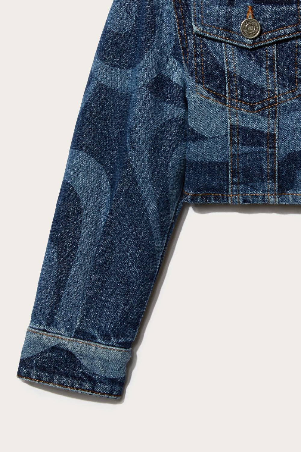 Pucci Marmo-Print Denim Jacket Promozione
