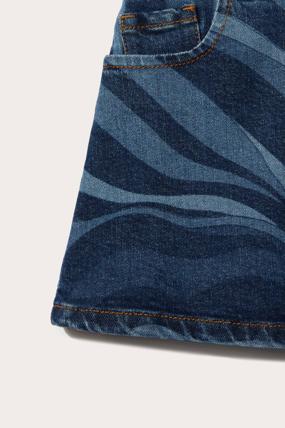 Pucci Marmo-Print Denim Skirt Negozi Online