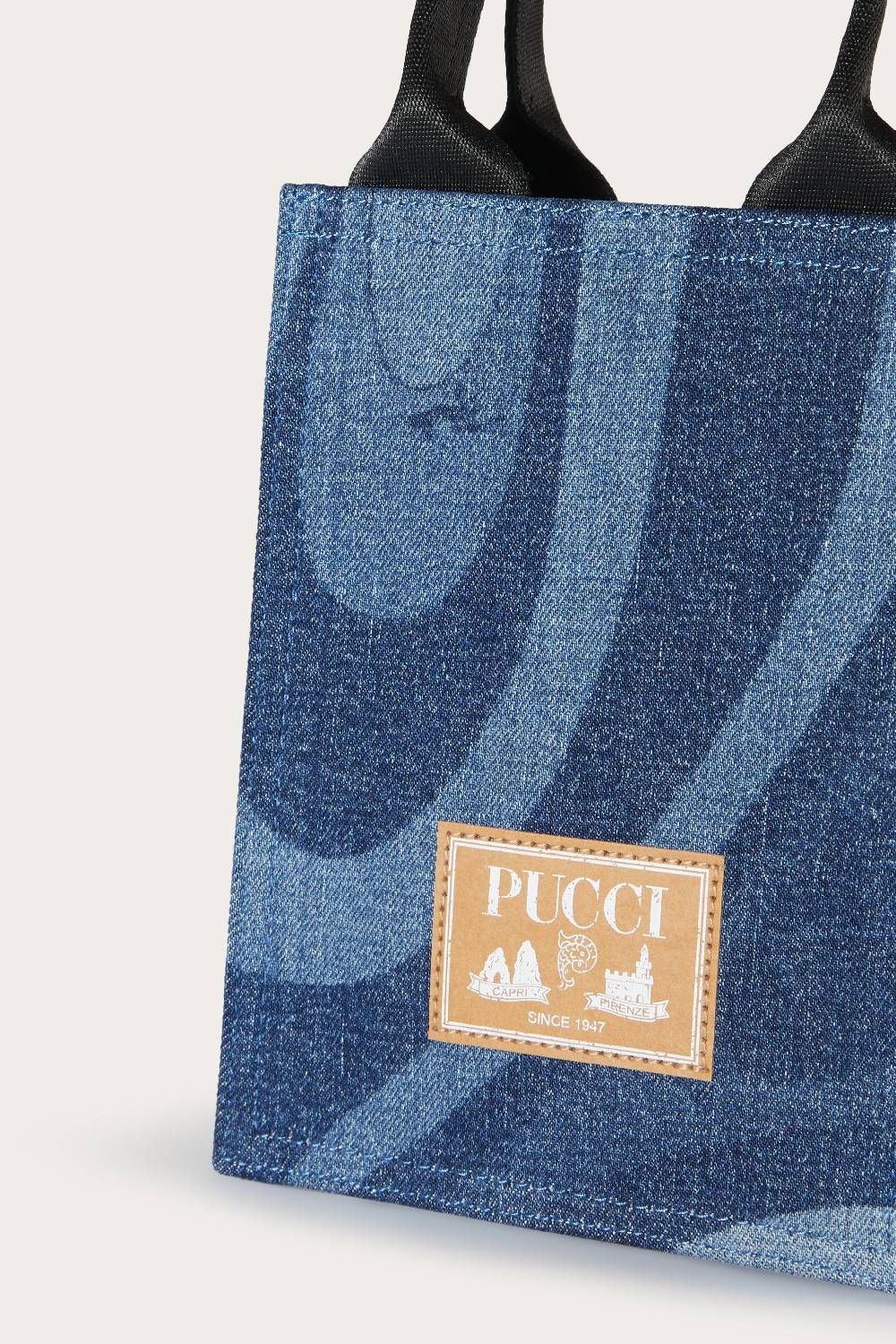 Pucci Marmo-Print Denim Tote Bag Consegna Veloce