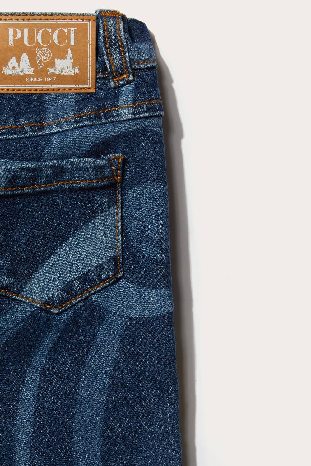 Pucci Marmo-Print Straight-Leg Jeans Sottocosto