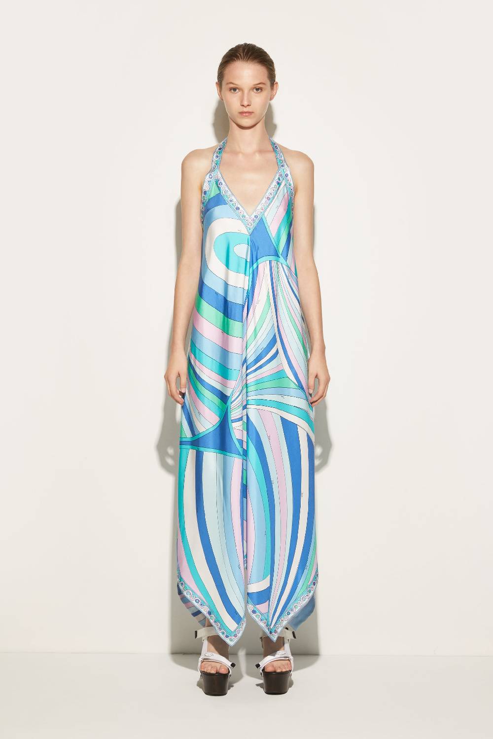 Pucci Abito in seta con stampa Iride Outlet
