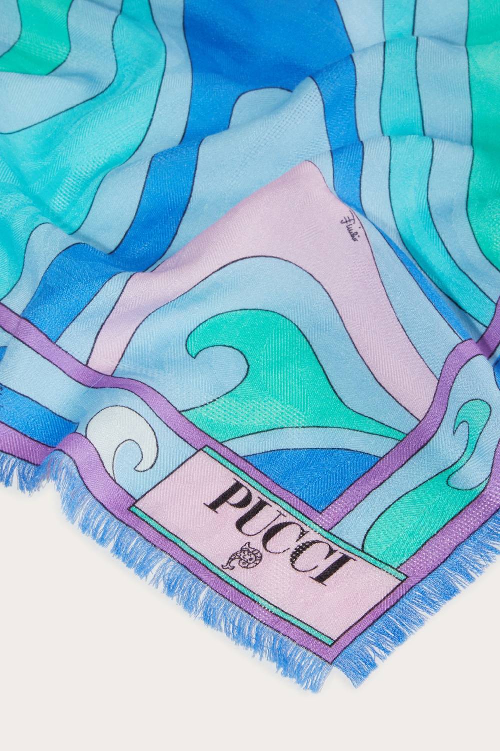 Pucci Foulard grande jacquard con motivo Marmo Offerte