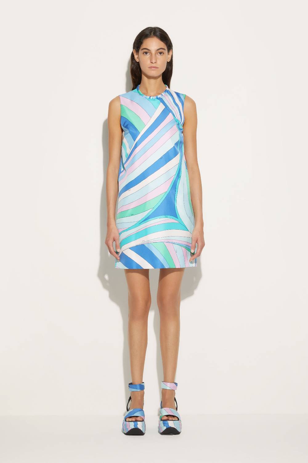 Pucci Mini abito in seta con stampa Iride Pezzi Unici