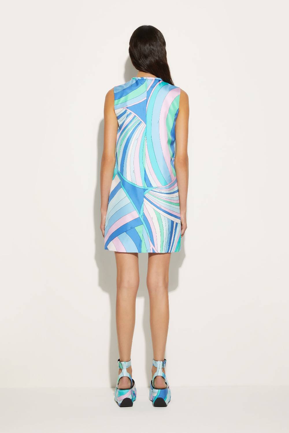 Pucci Mini abito in seta con stampa Iride Pezzi Unici