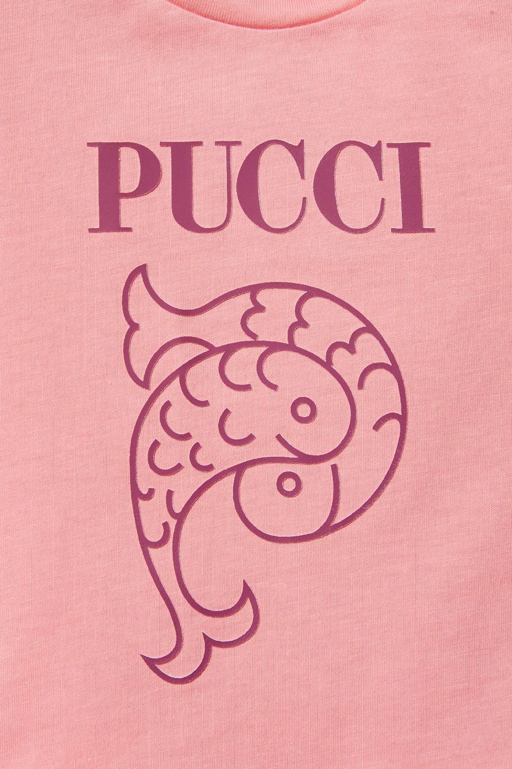 Pucci Logo-Print Cotton Dress Offerta migliore