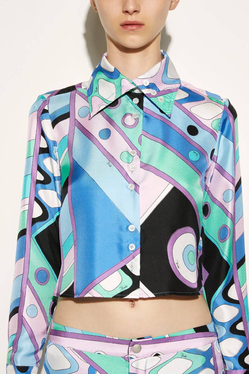 Pucci Camicia in seta con stampa Vivara Vendite Flash