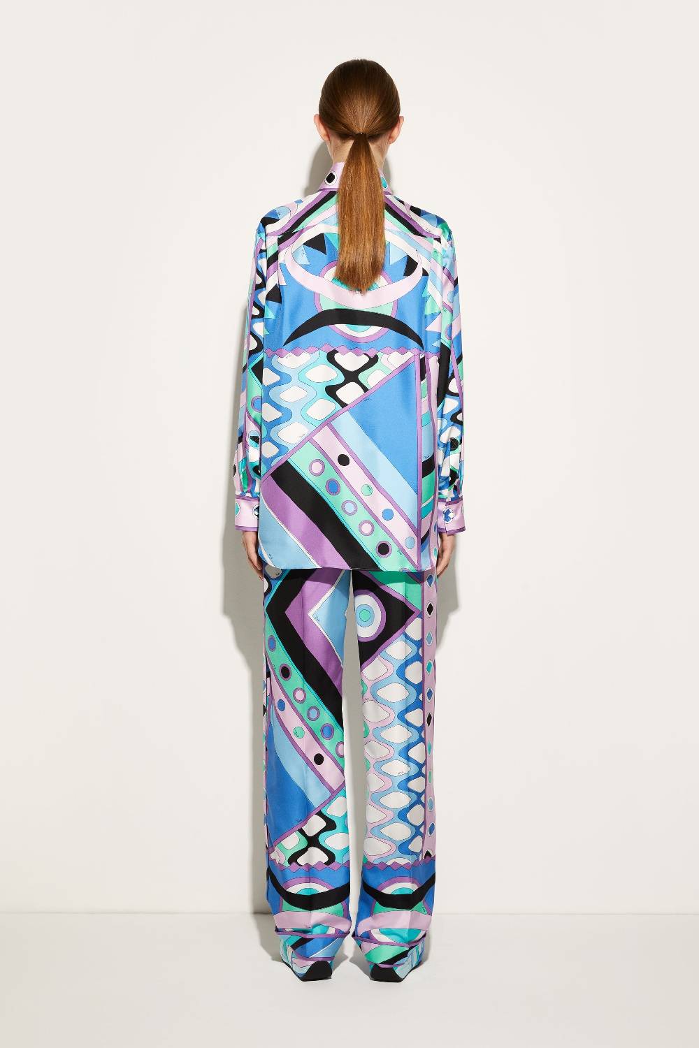 Pucci Camicia in seta con stampa Vivara Nuova