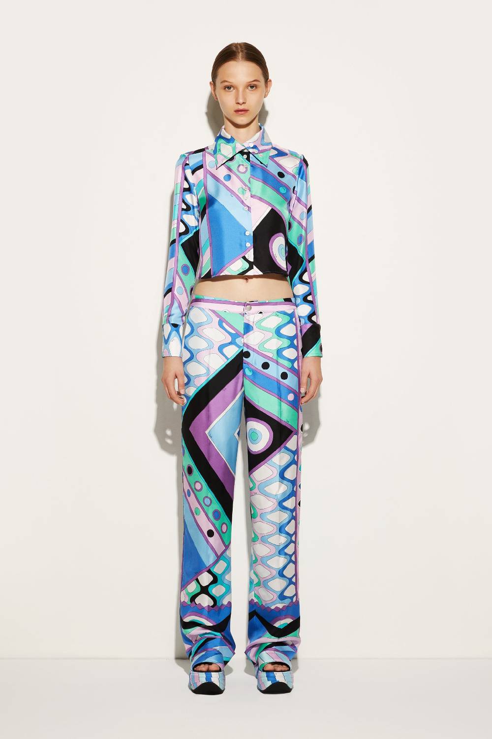 Pucci Pantaloni in seta con stampa Vivara Moda
