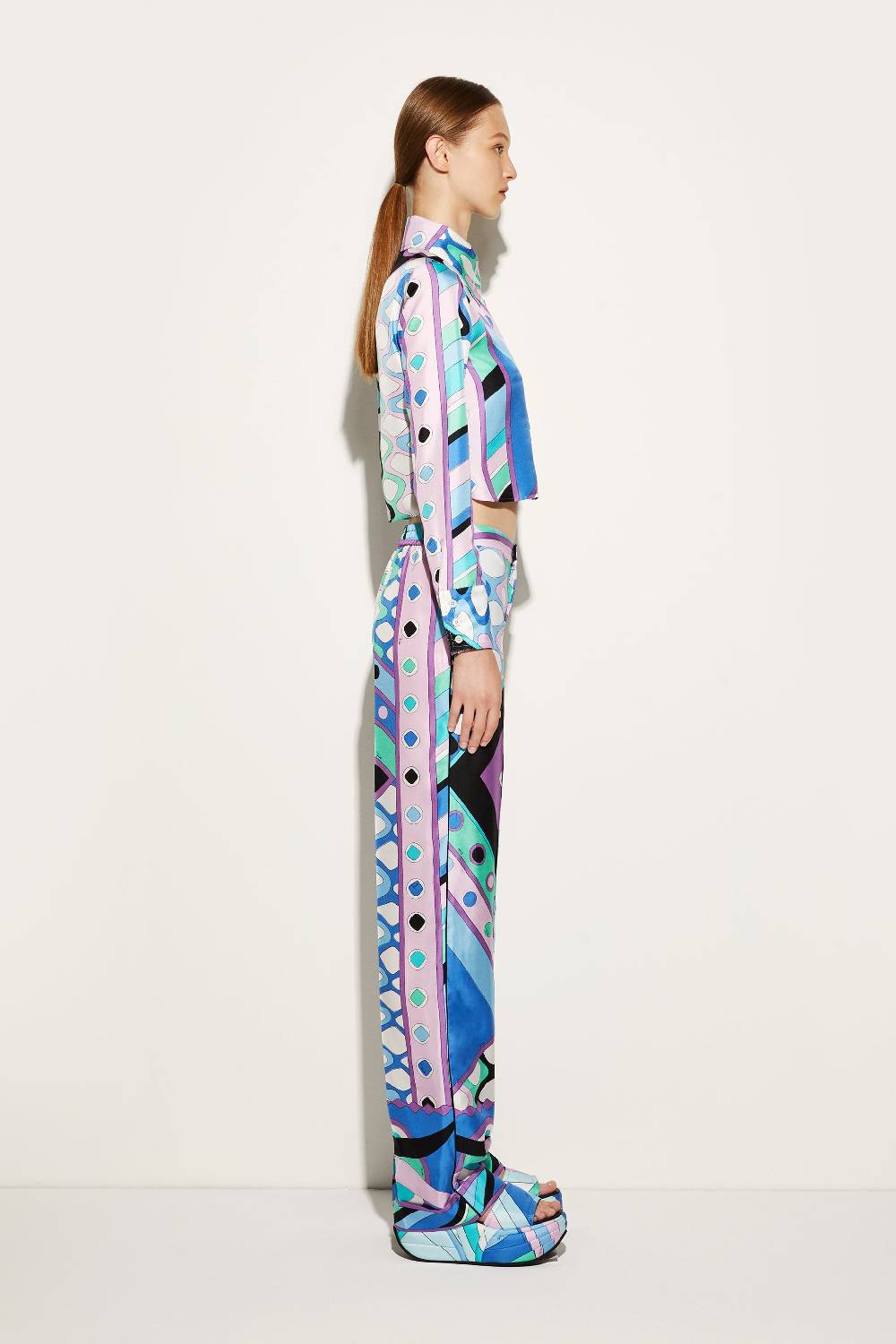 Pucci Pantaloni in seta con stampa Vivara Moda