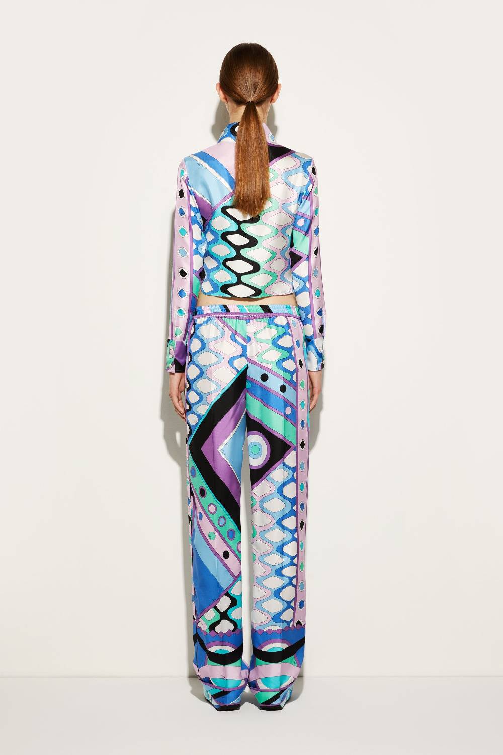 Pucci Pantaloni in seta con stampa Vivara Moda
