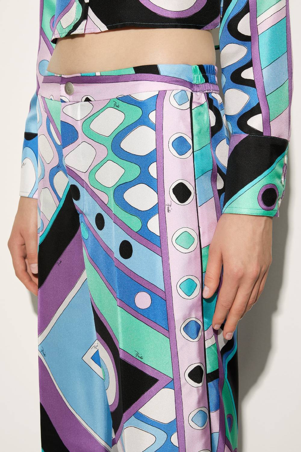 Pucci Pantaloni in seta con stampa Vivara Moda