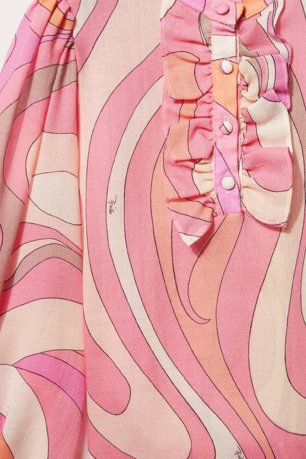 Pucci Marmo-Print Wool Top Vendita