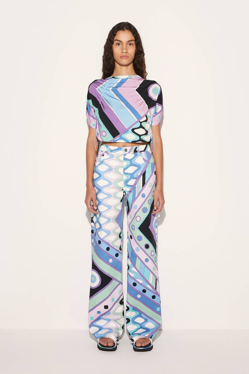 Pucci Pantaloni a gamba ampia con stampa Vivara Fino Al -60%