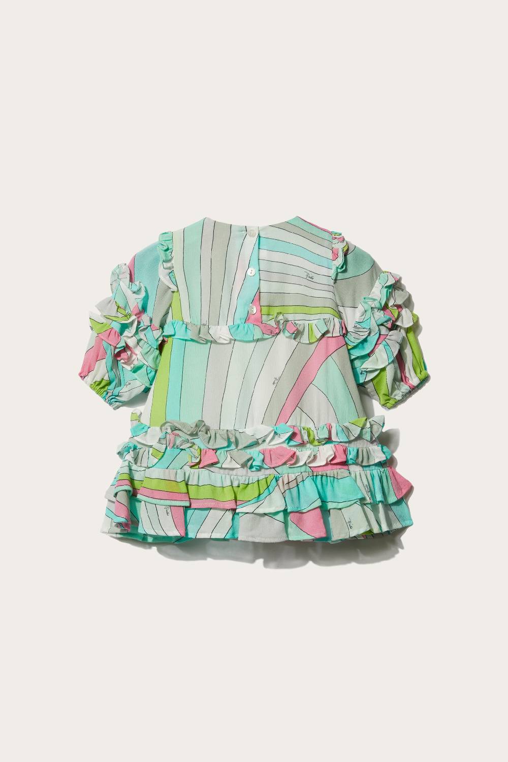 Pucci Iride-Print Ruffled Dress Online