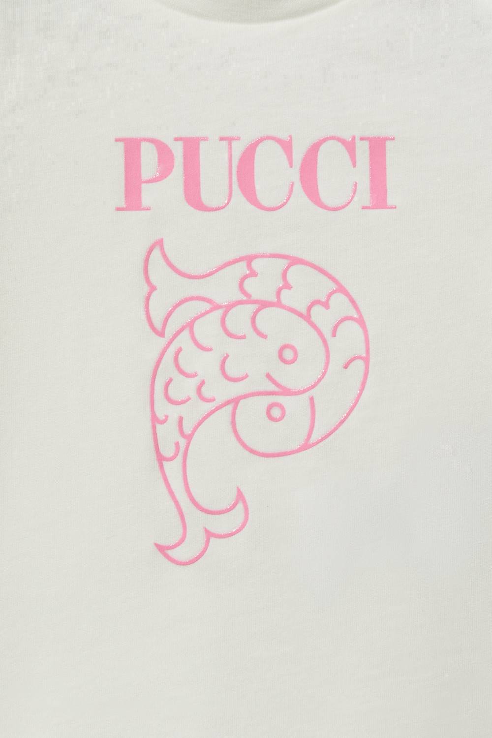 Pucci Logo-Print Cotton T-Shirt Saldi