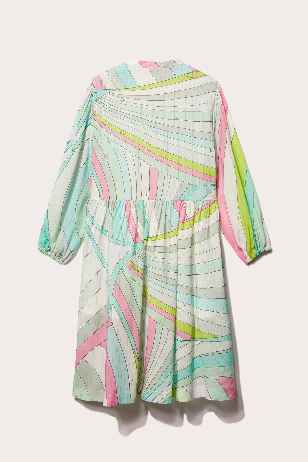 Pucci Iride-Print Ruffled Dress Nuova